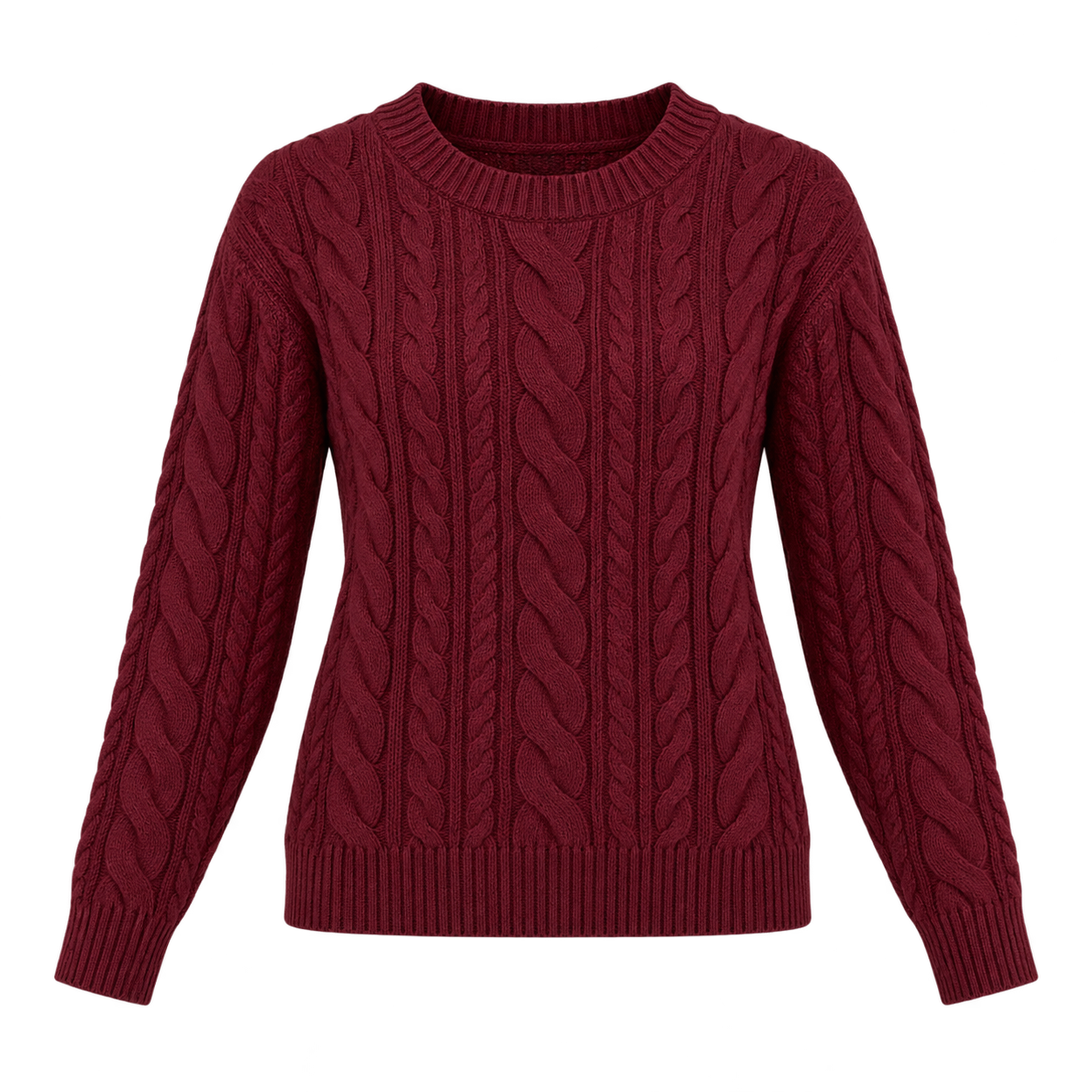 Burgundy knit sweater